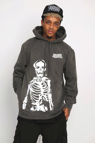 Death Stare Hoodie Pigment Dyed Black