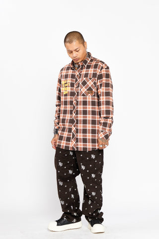 Forget You Brown Printed Flannel