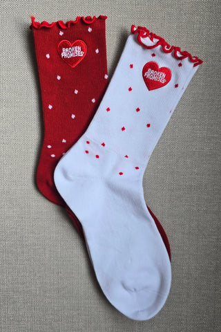 Helium Socks 2pack White/Red