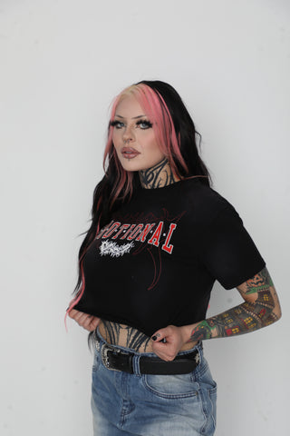 Afterworld Crop Tee Black