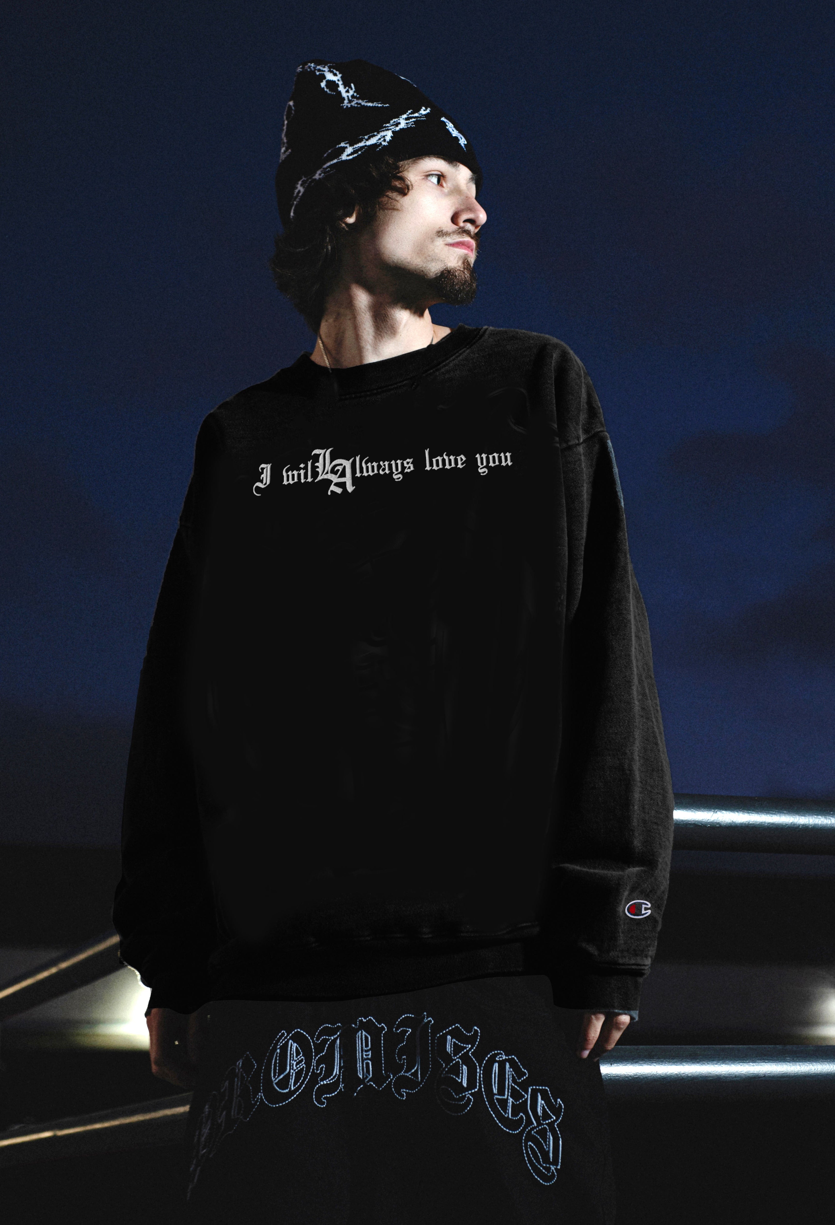 Always Love You Embroidered Champion Sweatshirt