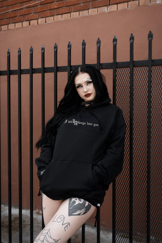 Always Love You Hoodie Embroidered Black