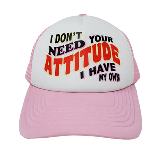 Attitude Trucker Hat Pink