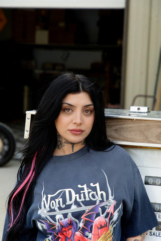 BP X Von Dutch Devilish Charm Rhinestoned Tee