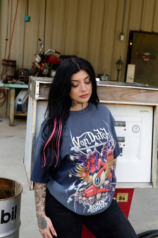 BP X Von Dutch Devilish Charm Rhinestoned Tee