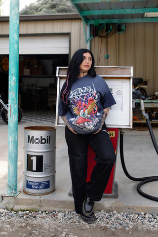 BP X Von Dutch Devilish Charm Rhinestoned Tee