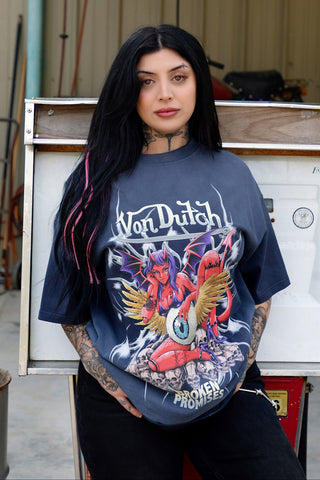 BP X Von Dutch Devilish Charm Rhinestoned Tee