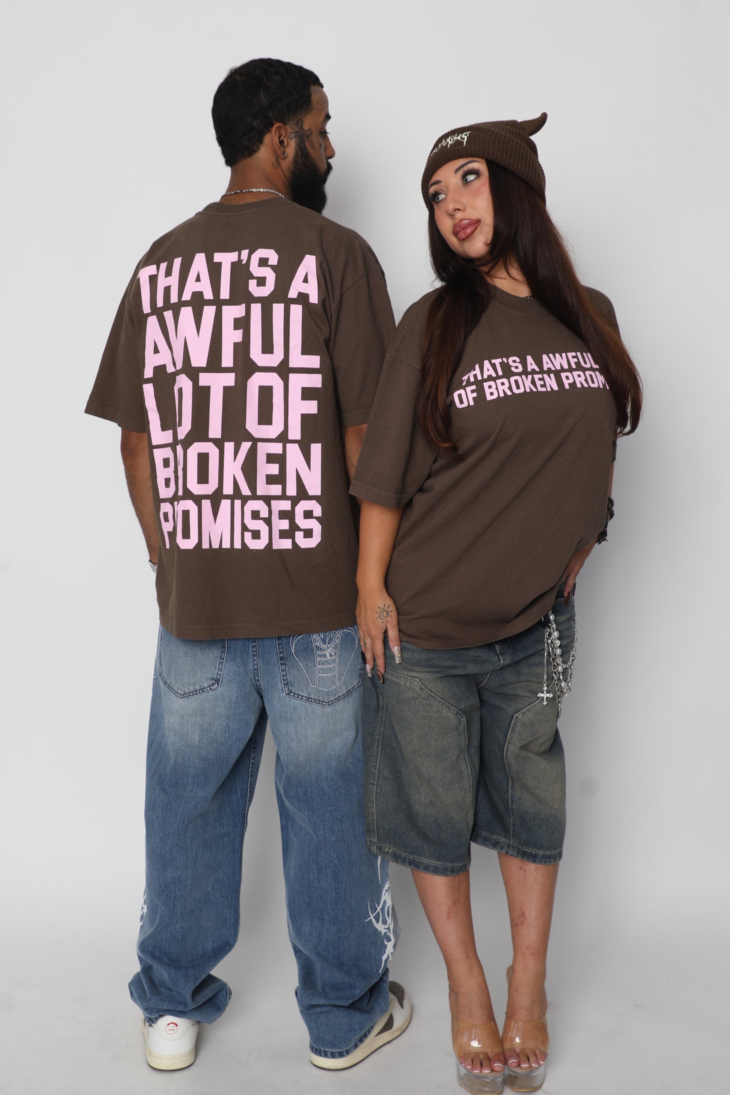 BP x ALOCS Classic Promises Tee Brown / Pink