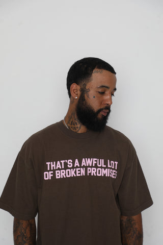 BP x ALOCS Classic Promises Tee Brown / Pink