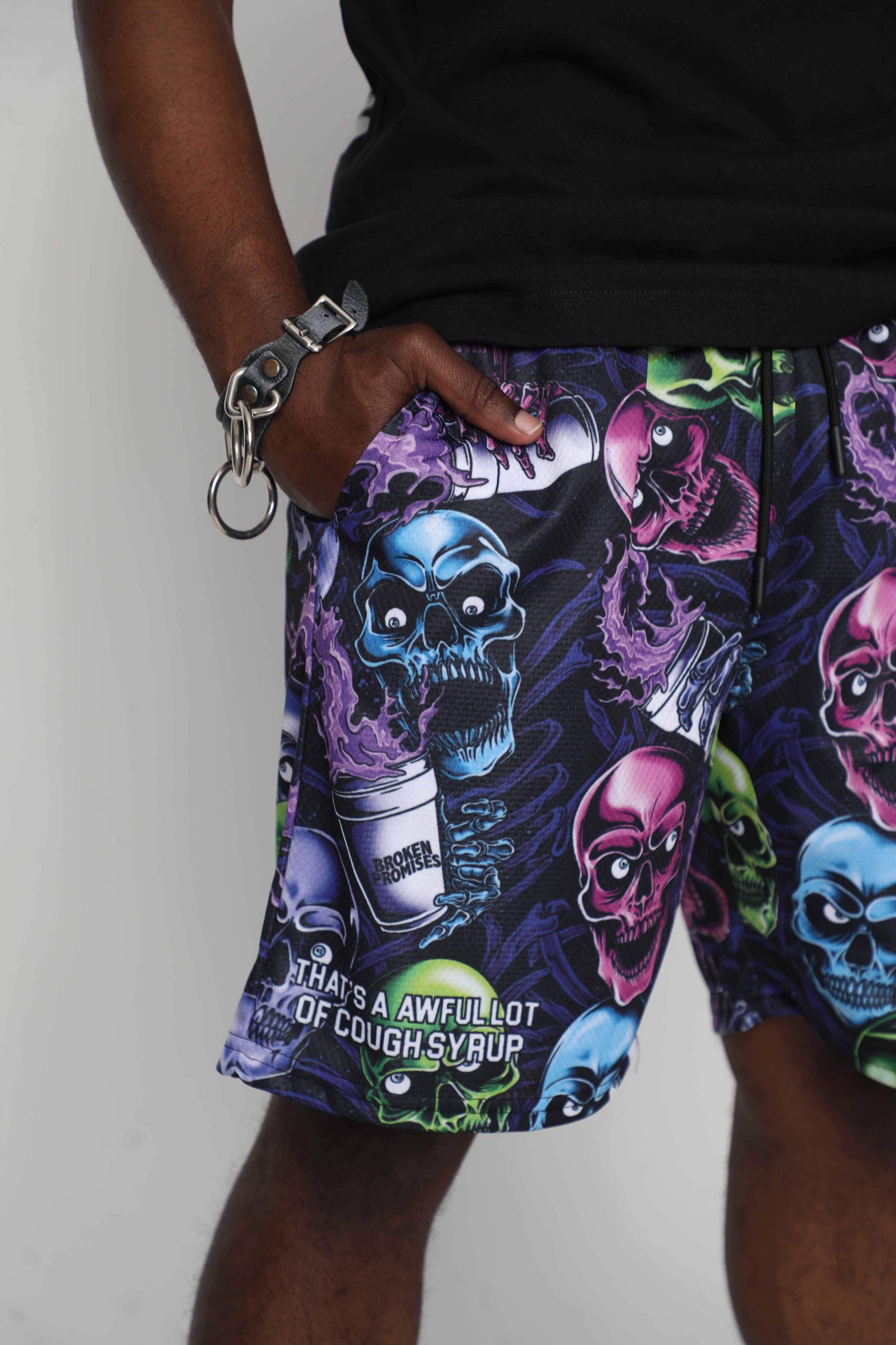 BP x Alocs Spilt Drank Mesh Shorts