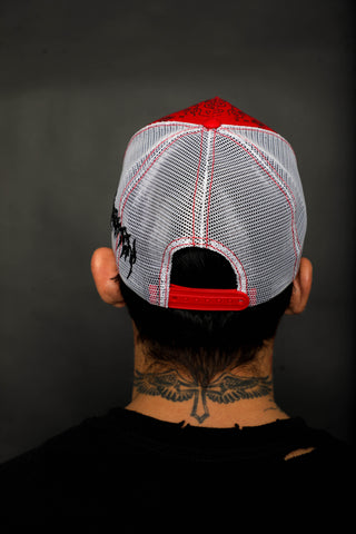 BP x Ed Hardy Blood Ties Trucker Hat Red