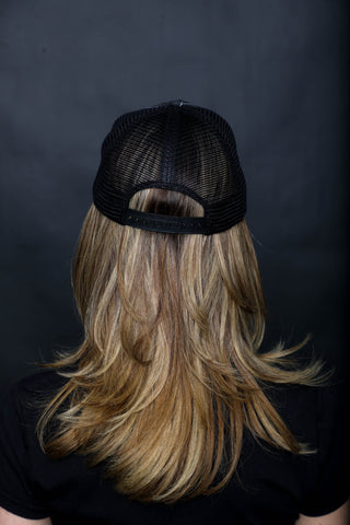 BP x Ed Hardy Wasted Love Plaid Trucker Hat Black