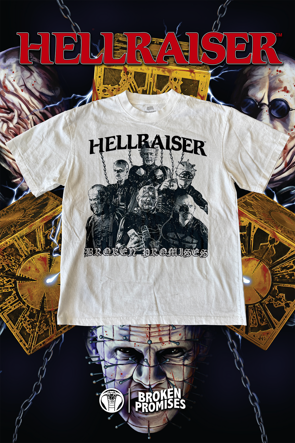 BP x Hellraiser Order of the Gash Tee Vintage White