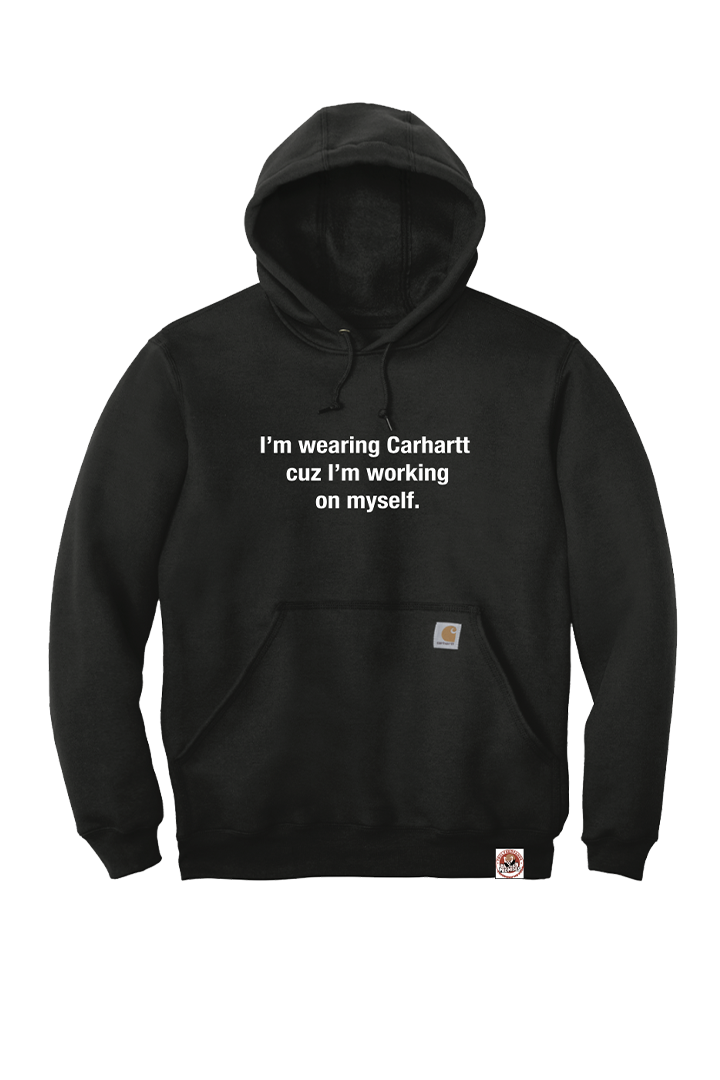 BP x Truly Red Panda Working on Myself Carhartt Hoodie – Broken BP x Truly Red Panda Working on Myself Carhartt Hoodie – Broken