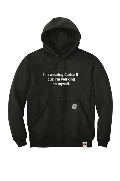 スケートボード CARHARTT WIP Black 3D State Print Hoodie BP-x-Truly-Red-Panda-Working-