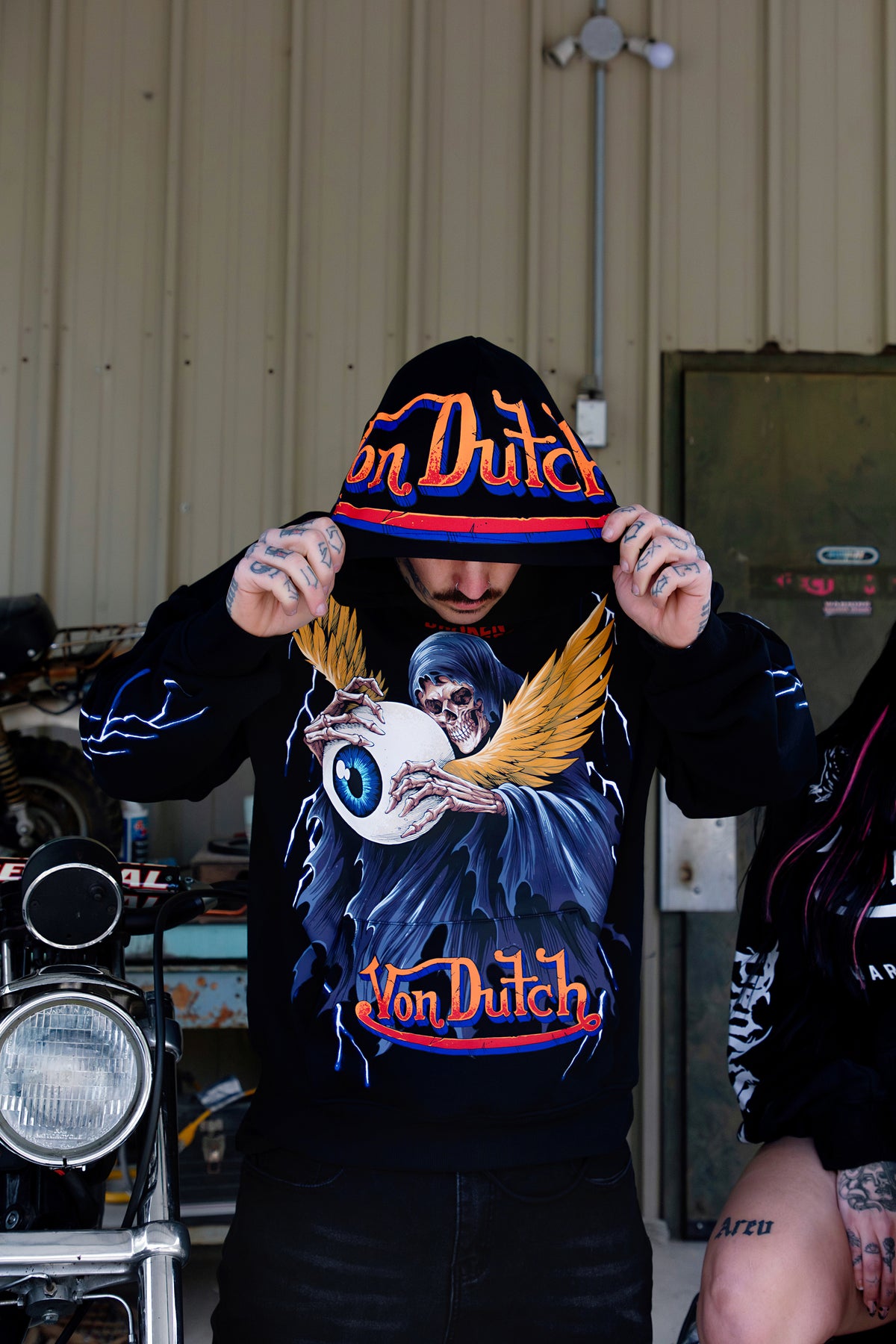 BP x Von Dutch Death Grip Hoodie | Graphic Hoodie Streetwear 