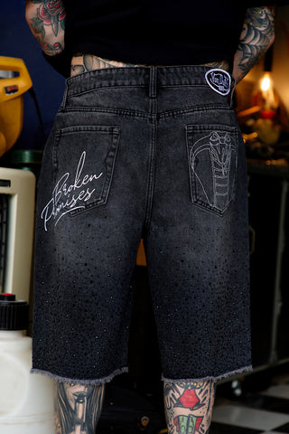 BP x Von Dutch Night Sky Rhinestone Denim Short