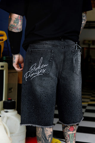 BP x Von Dutch Night Sky Rhinestone Denim Short