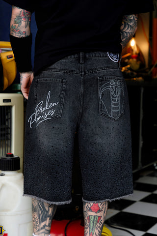BP x Von Dutch Night Sky Rhinestone Denim Short