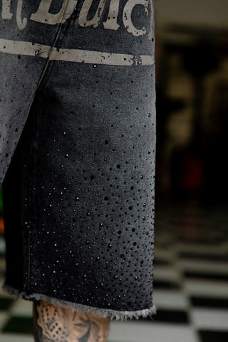 BP x Von Dutch Night Sky Rhinestone Denim Short