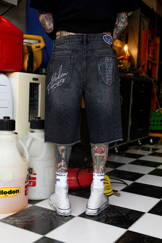 BP x Von Dutch Night Sky Rhinestone Denim Short