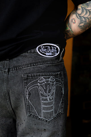 BP x Von Dutch Night Sky Rhinestone Denim Short