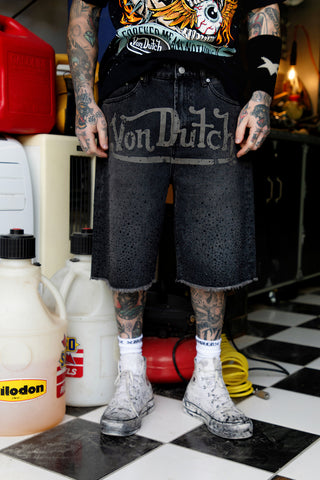 BP x Von Dutch Night Sky Rhinestone Denim Short
