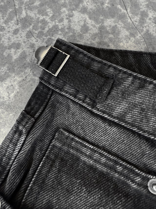 Barbed Applique Baggy Denim