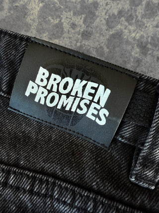 Barbed Applique Baggy Denim