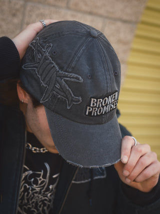 Barbed Applique Distressed Hat