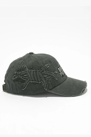 Barbed Applique Distressed Hat