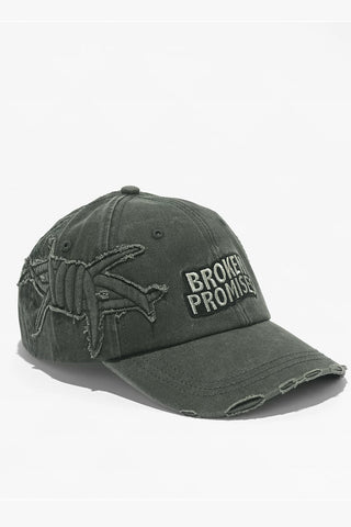 Barbed Applique Distressed Hat