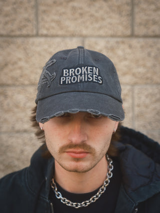 Barbed Applique Distressed Hat