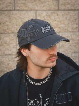 Barbed Applique Distressed Hat