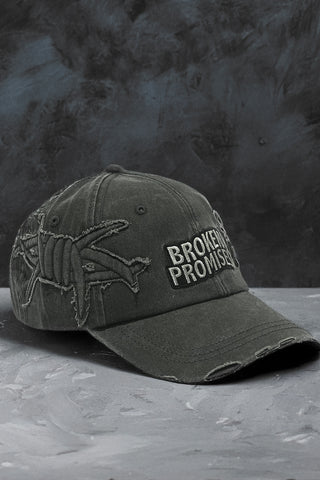 Barbed Applique Distressed Hat