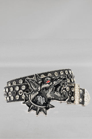 Big Bark Rhinestone Belt Black