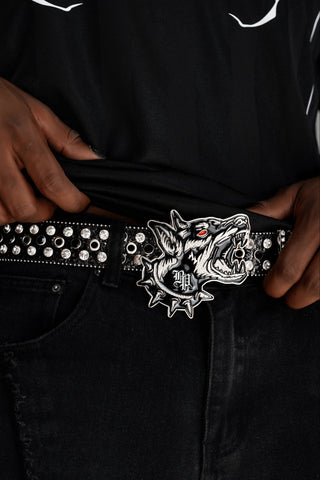 Big Bark Rhinestone Belt Black
