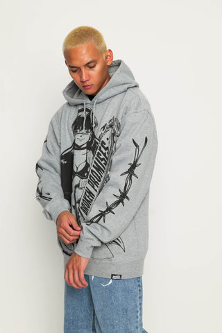 Chainsaw Babe Hoodie Grey