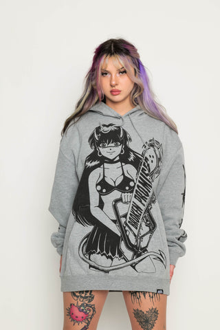 Chainsaw Babe Hoodie Grey