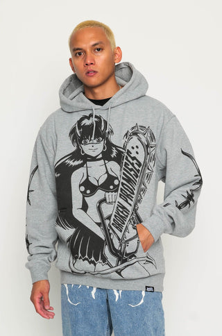 Chainsaw Babe Hoodie Grey