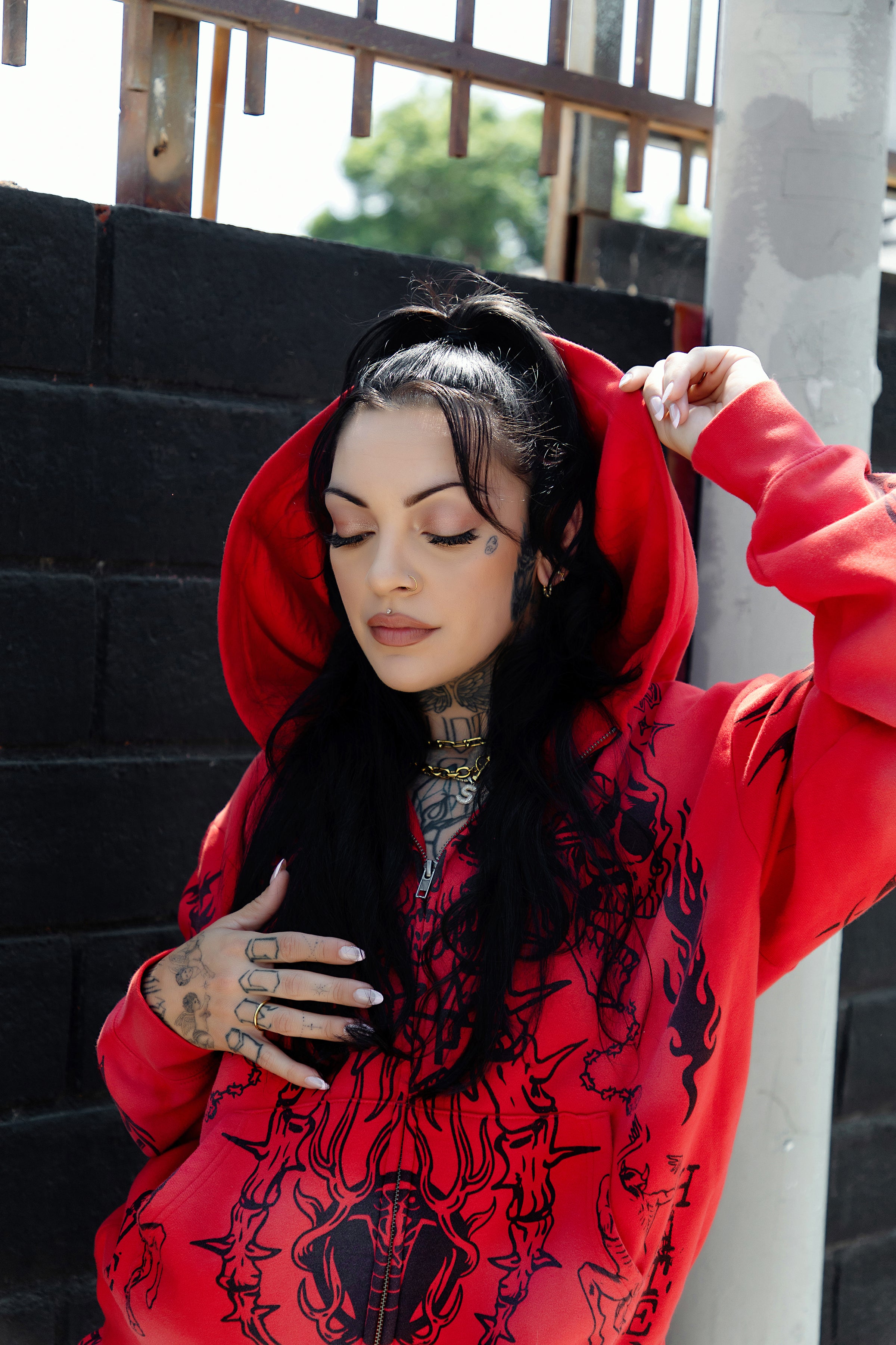 Chaotic Harmony Hoodie Red