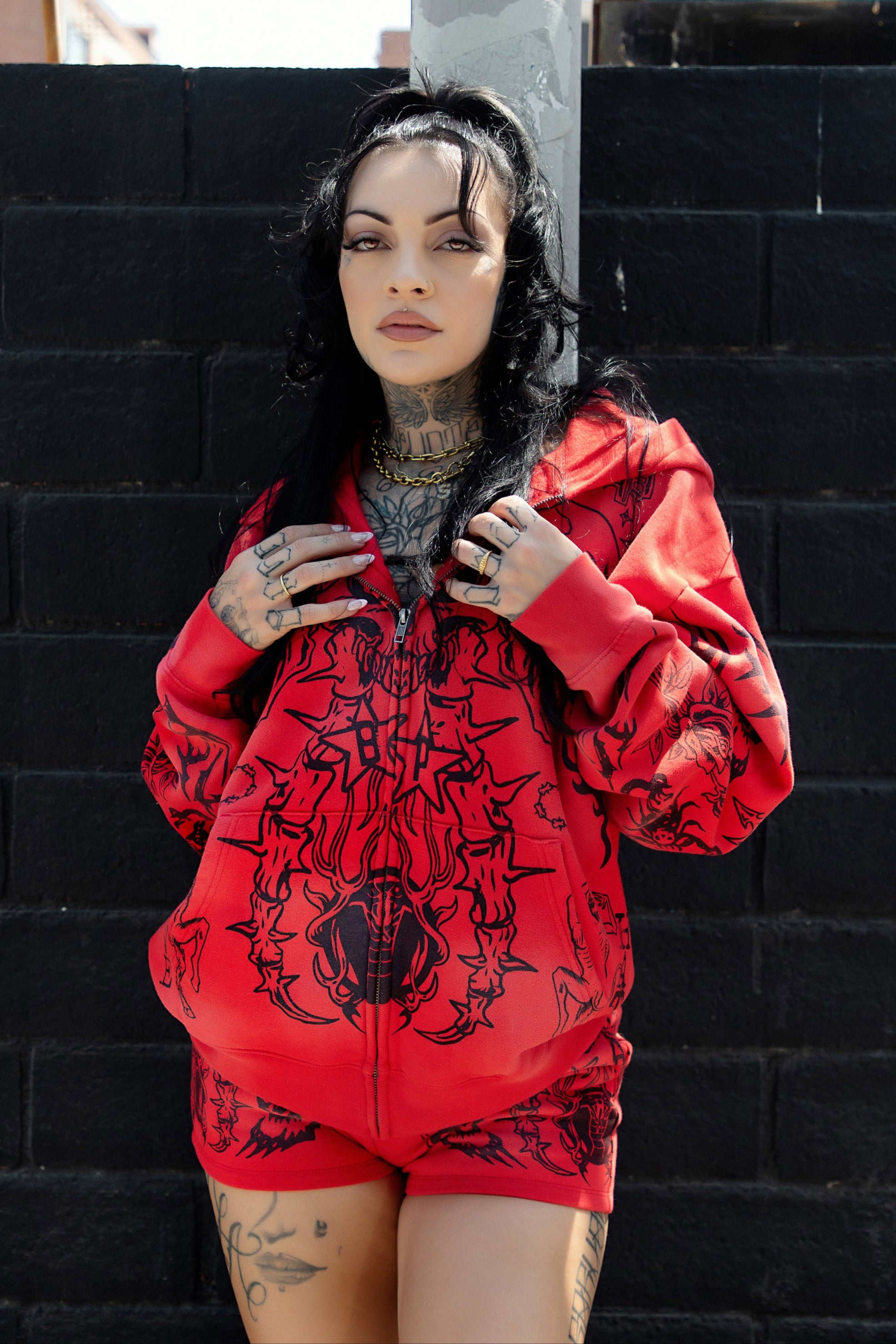 Chaotic Harmony Hoodie Red