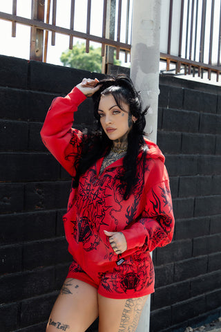 Chaotic Harmony Shorts Red