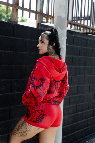 Chaotic Harmony Shorts Red