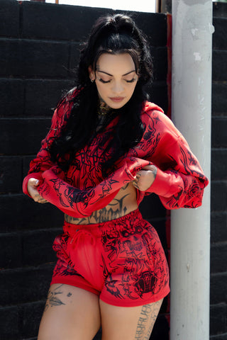 Chaotic Harmony Shorts Red