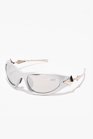 Chromebone Solid Silver Sunglasses (Smoke Grey)