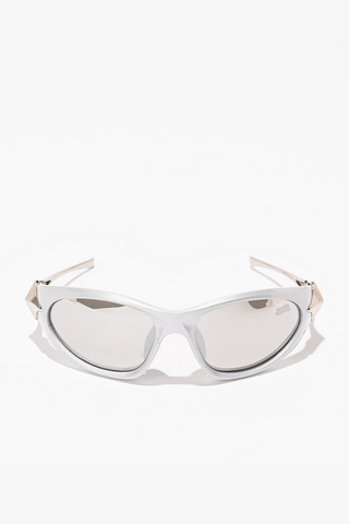 Chromebone Solid Silver Sunglasses (Smoke Grey)