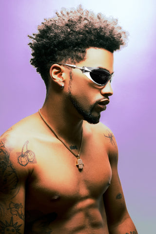 Chromebone Solid Silver Sunglasses (Smoke Grey)