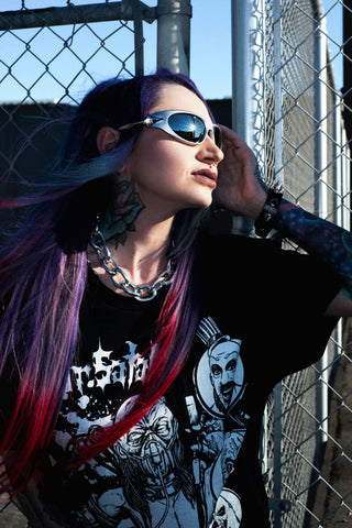 Chromebone Solid Silver Sunglasses (Smoke Grey)