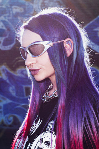 Chromebone Solid Silver Sunglasses (Smoke Grey)